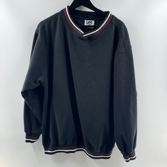 Lee Other - Lee Sport Black Knit Crewneck Sweater Men’s Size Large